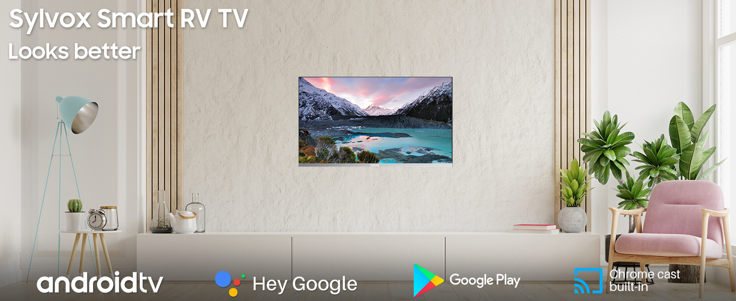 rv tv 12 volt smart tv 12V 24V DC AC powered frameless 22inch 24inch 32inch 1080P TV for RV camper