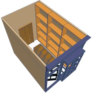 book nook, 18th scale, shop front and shelves