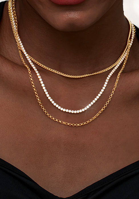 dainty gold necklace for women