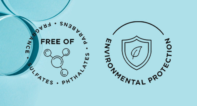 environmental protection and free of parabens and sulfates