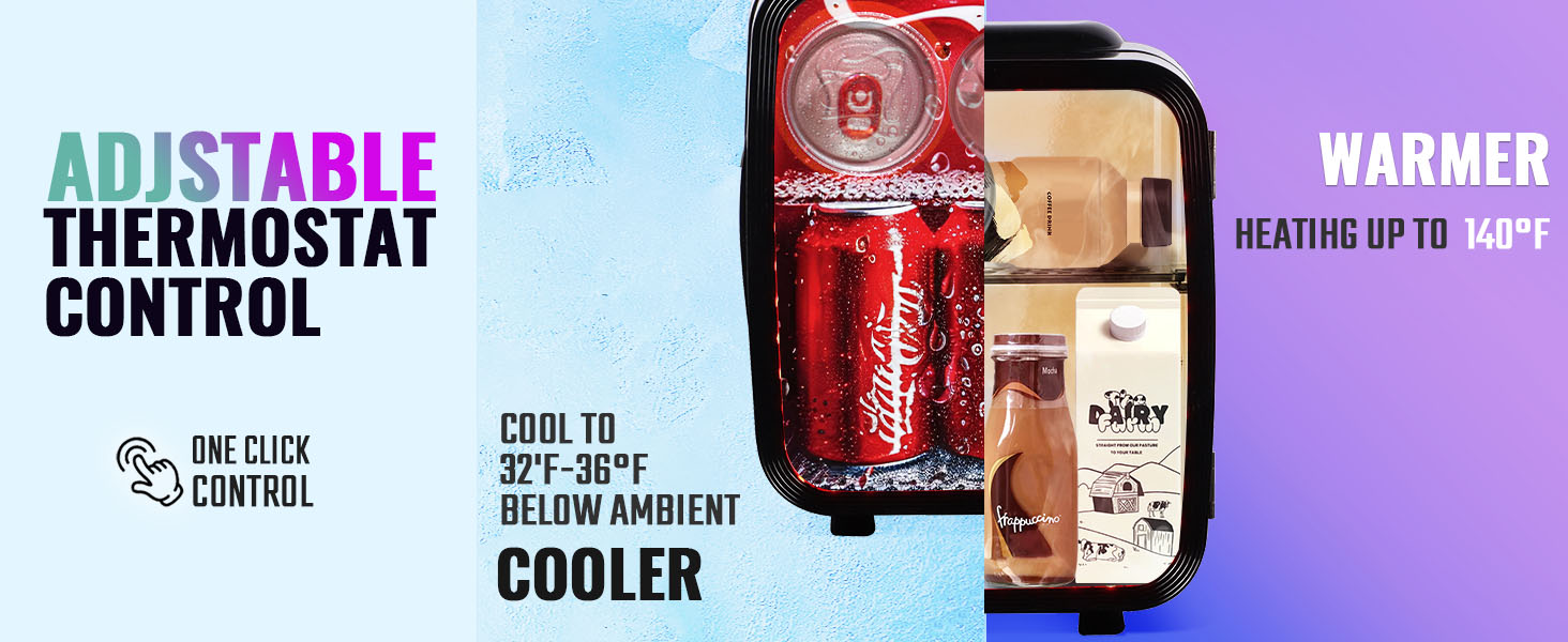Mini Fridge Small Refrigerator Portable Thermoelectric Cooler and Warmer Fridge