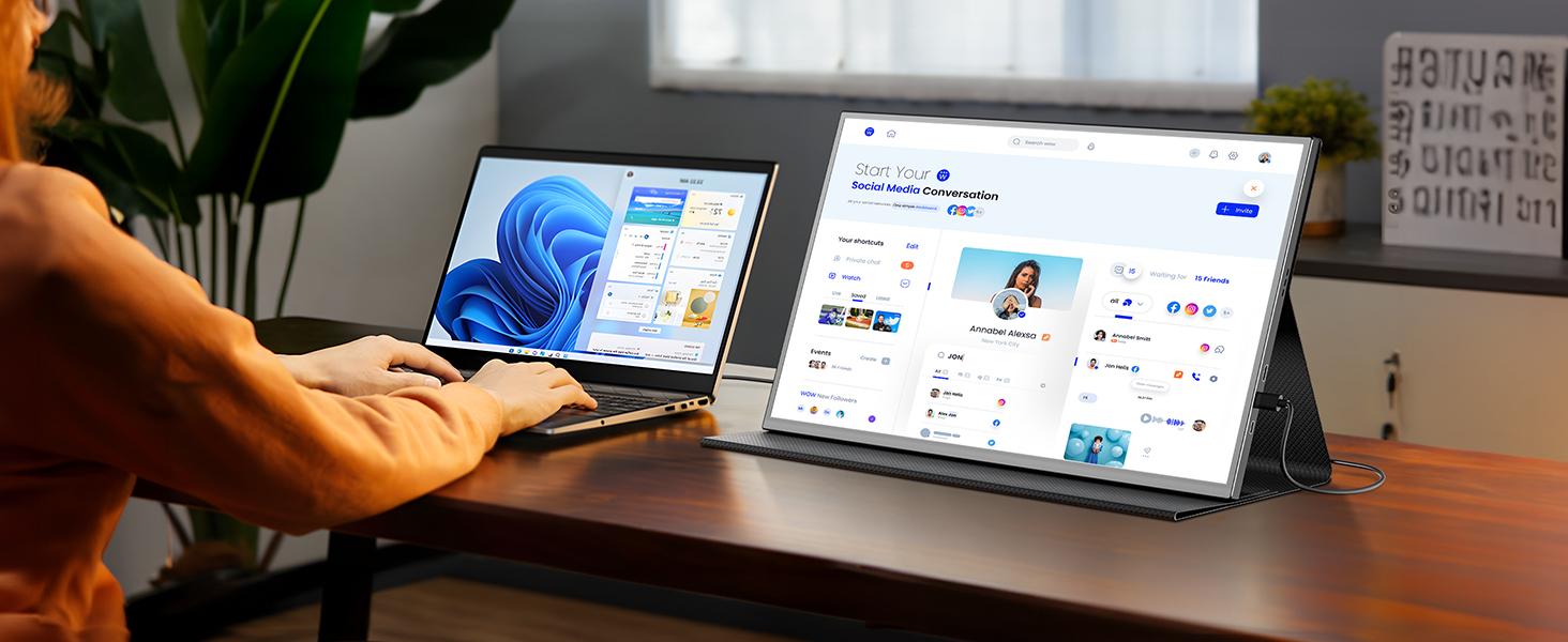 18.5 Inch Portable Monitor for Laptop