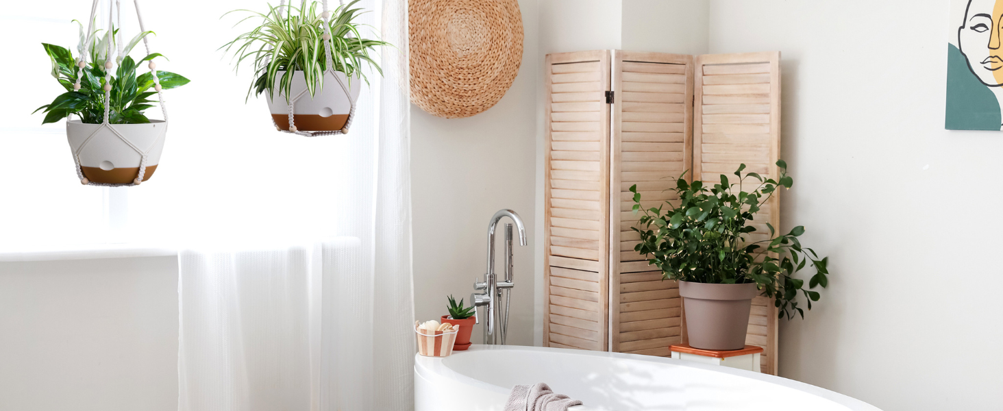 Bathroom Hanging Plant Basket for Indoor