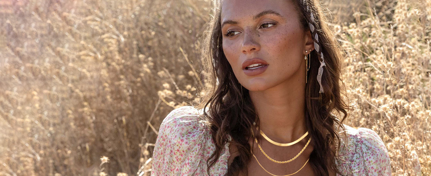gold plated necklaces for women