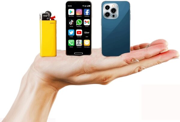 iLight Mini 16 Pro : World’s Smallest 4G LTE Android Smartphone | 3″ Touchscreen, 3GB RAM, 64GB ROM | Tiny iPhone 16 Pro Design | Perfect for Kids & Teens | USA & Global Unlocked