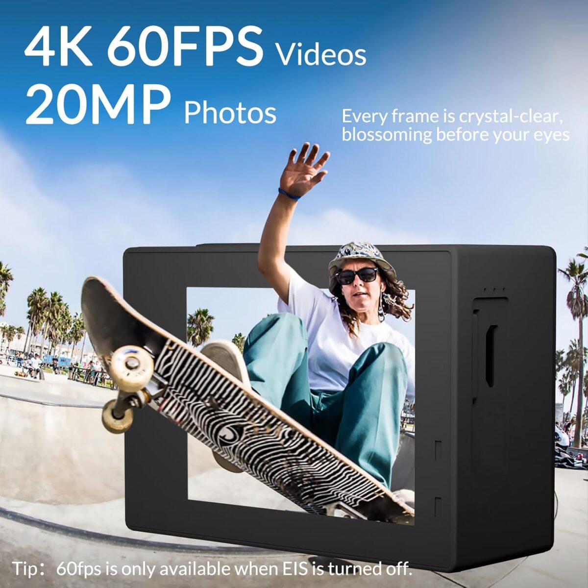 icefox Action Camera 4K 60FPS 20MP Underwater with EIS5XZoomApp Support VideoPhoto EditingWaterproof Camera WiFi Remote Control for Cycling Swimming and Diving icefox Action Camera 4K 60FPS 20MP, Underwater with EIS,5XZoom,App Support Video&Photo Editing,Waterproof Camera WiFi Remote Control for Cycling, Swimming, and Diving