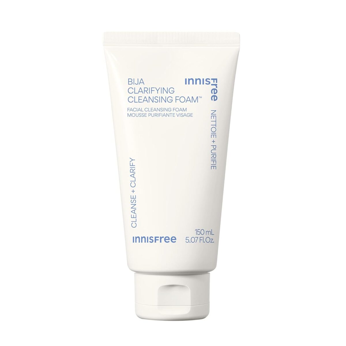 innisfree Bija Clarifying Cleansing Foam with Salicylic Acid and Castor Seed Oil, Korean Face Wash, Sulfate Free