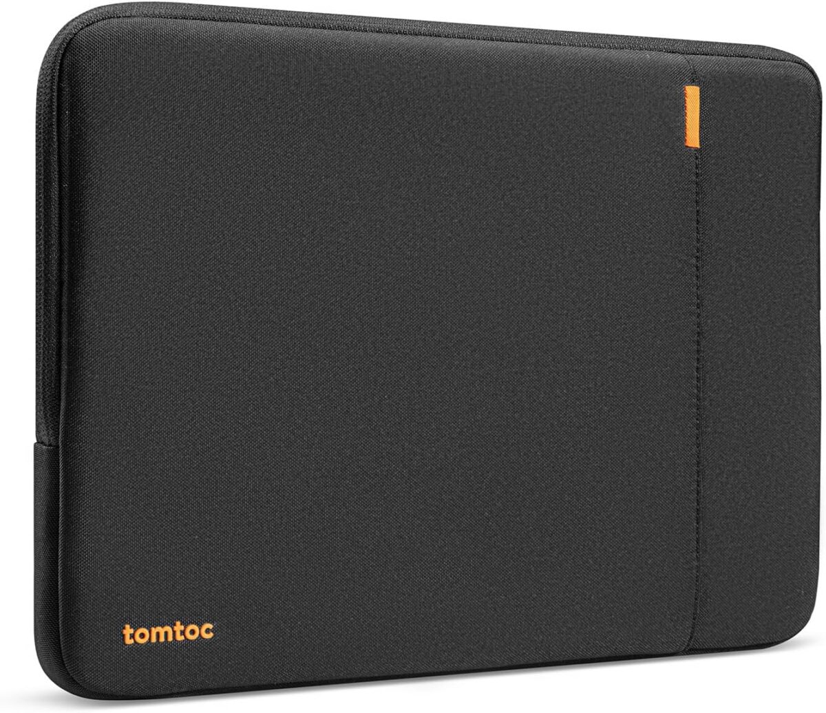 tomtoc 360 Protective Laptop Sleeve for 14-inch MacBook Pro M4/M3/M2/M1 Pro/Max A3112 A3401 A3185 A2992 A2918 A2779 2024-2021, Water-Resistant Case Bag with Accessory Pocket for 13.8 Surface Laptop 7